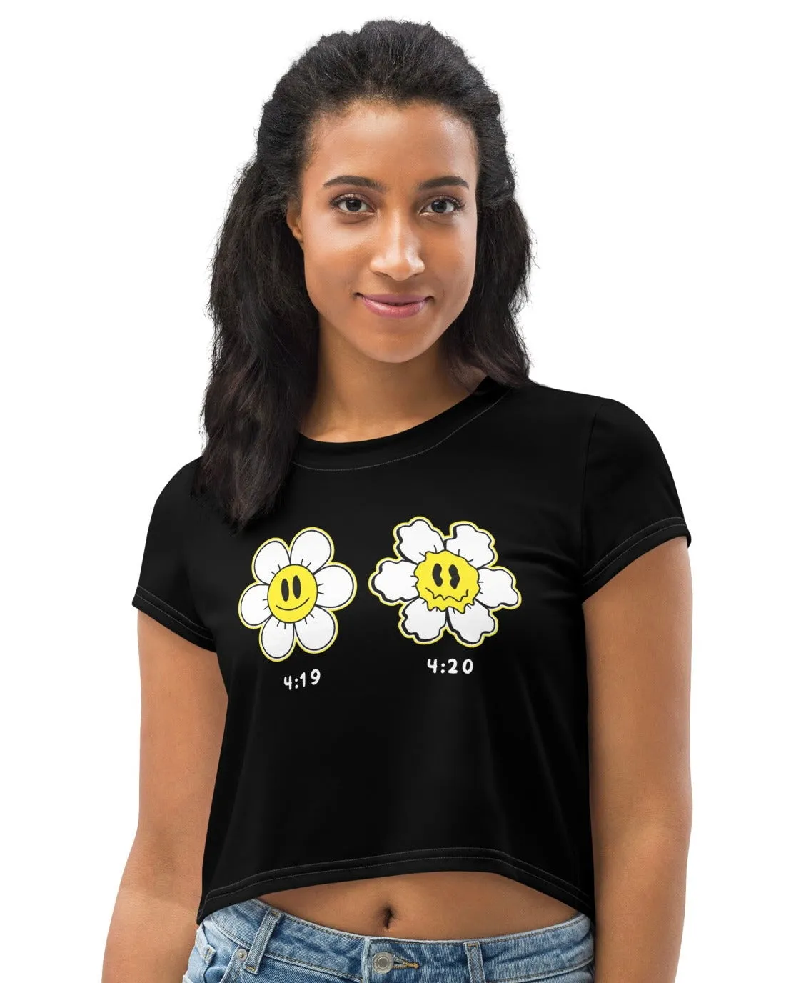 420 Daisy Crop Tee