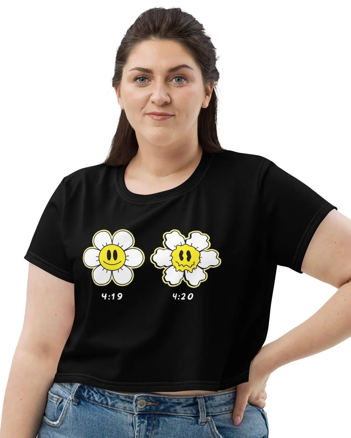 420 Daisy Crop Tee