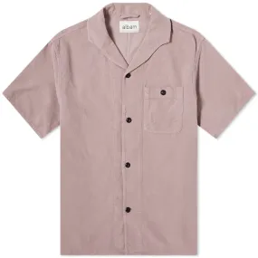 Albam Short Sleeve Miles Cord Camp Collar ShirtFaded Mauve