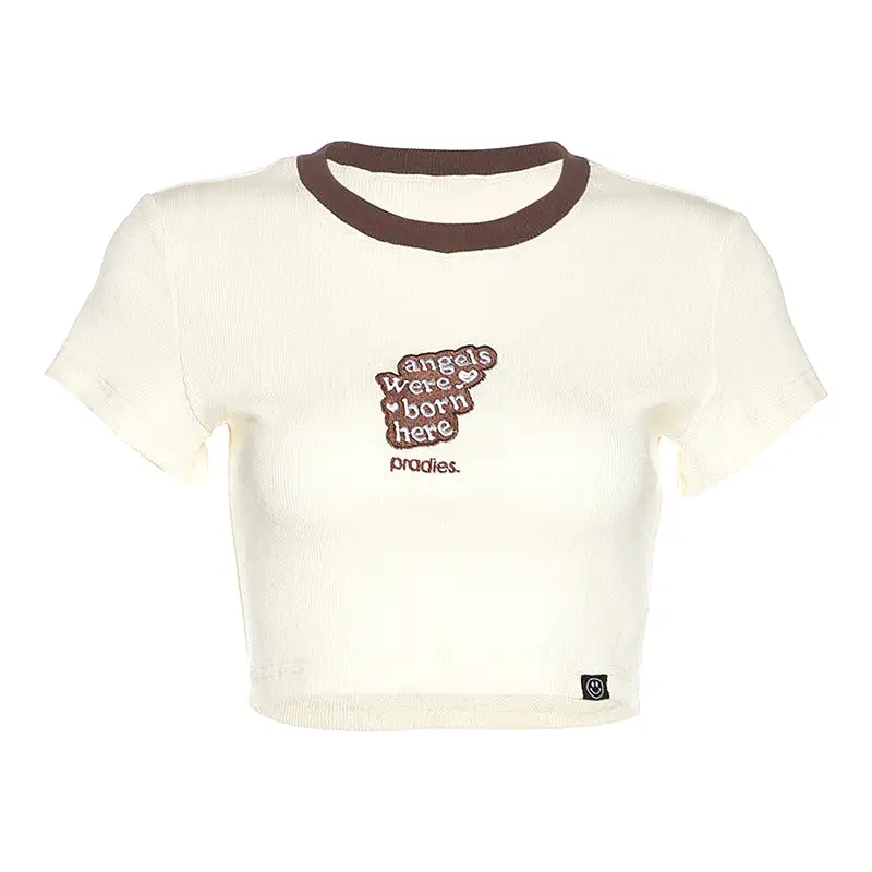 Angels Born Crop Tee