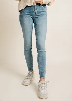 Audrey Midi Rise Skinny Denim - Hayes