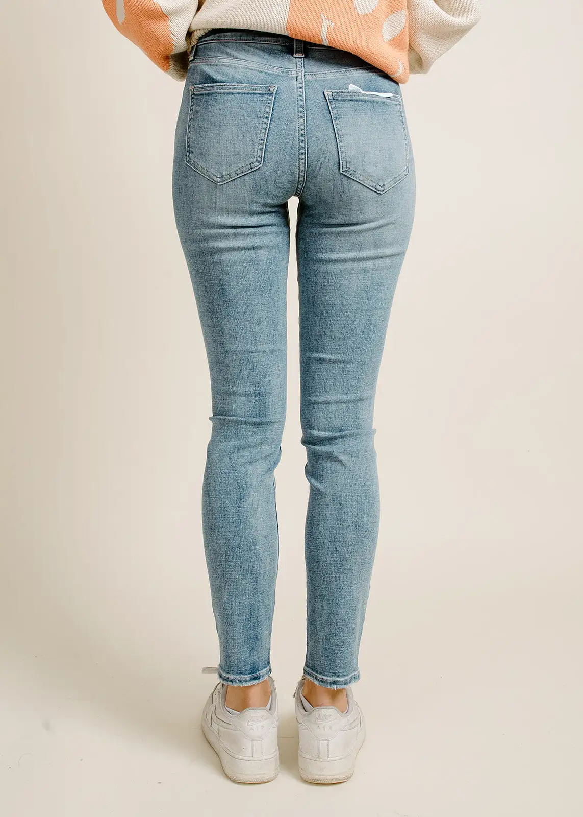 Audrey Midi Rise Skinny Denim - Hayes