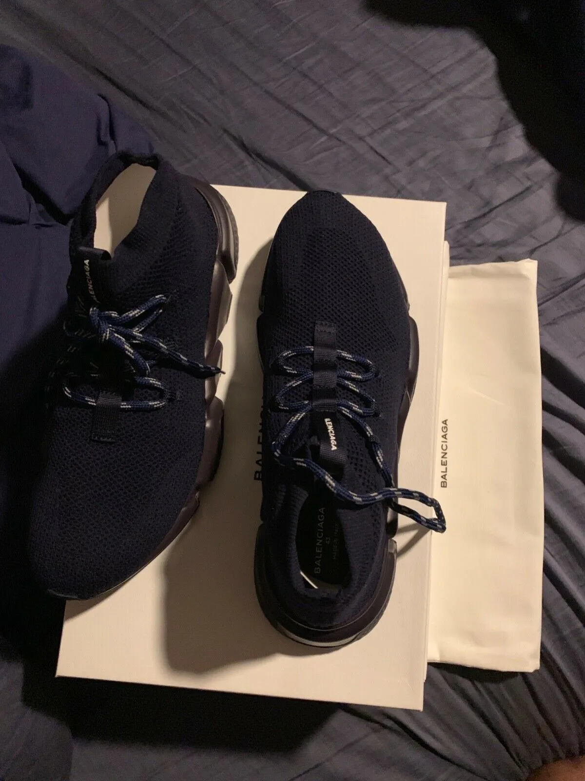 Balenciaga | Blue Speed Sock Stretch-knit Trainers