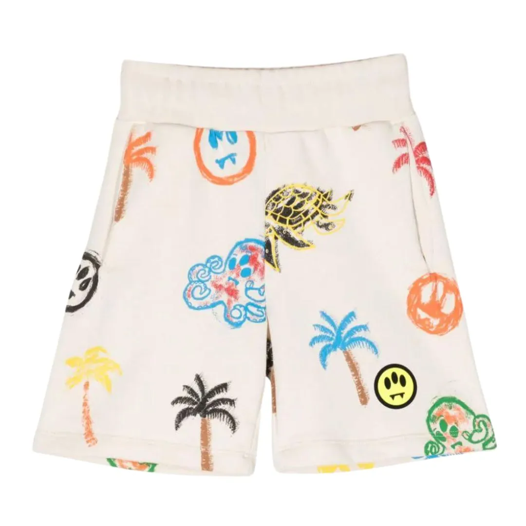 Barrow Shorts All Over Print Cream