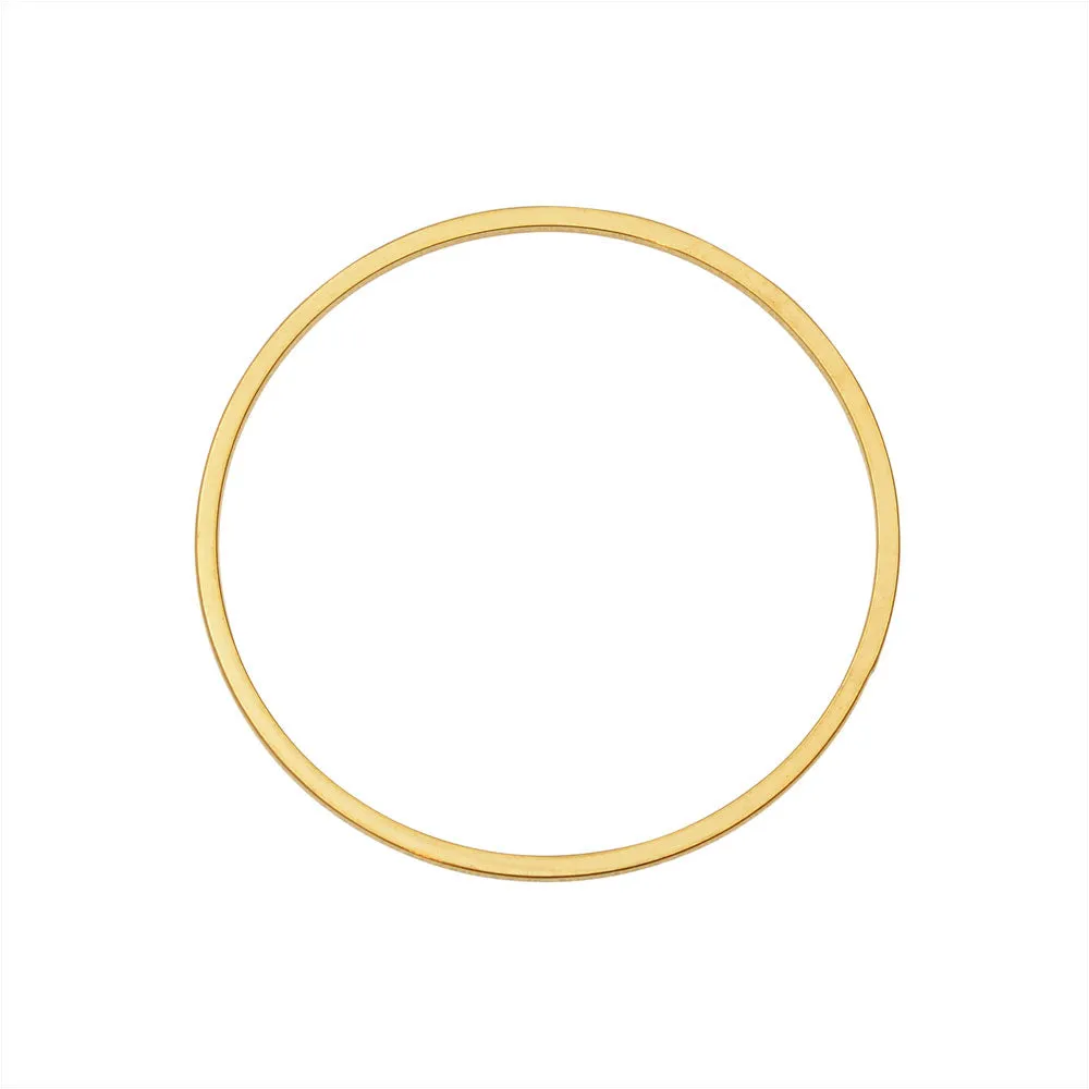 Beadable Open Frame Link, Circle 30mm, Gold Tone (4 Pieces)