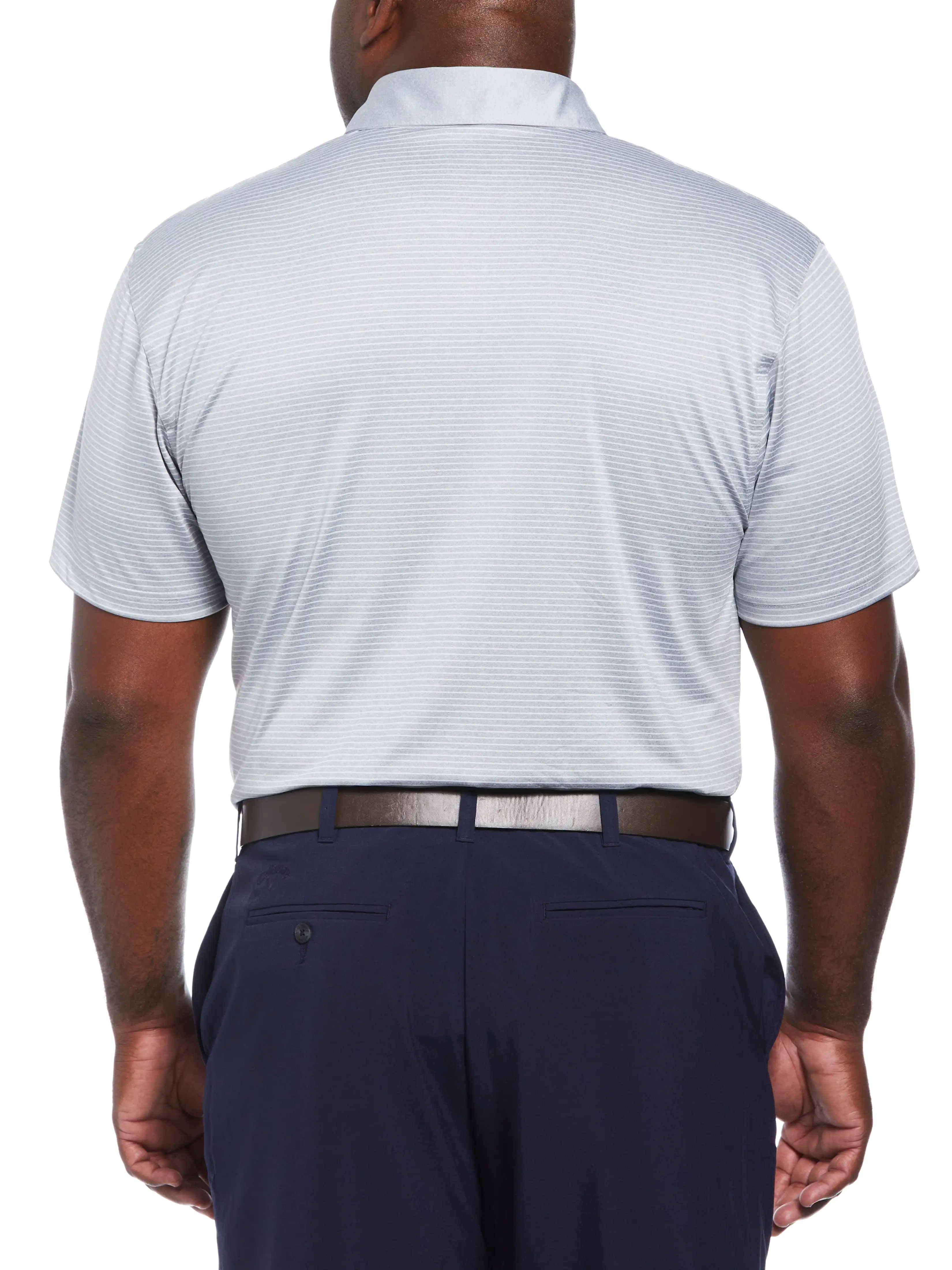 Big & Tall Heather Micro Stripe Golf Polo