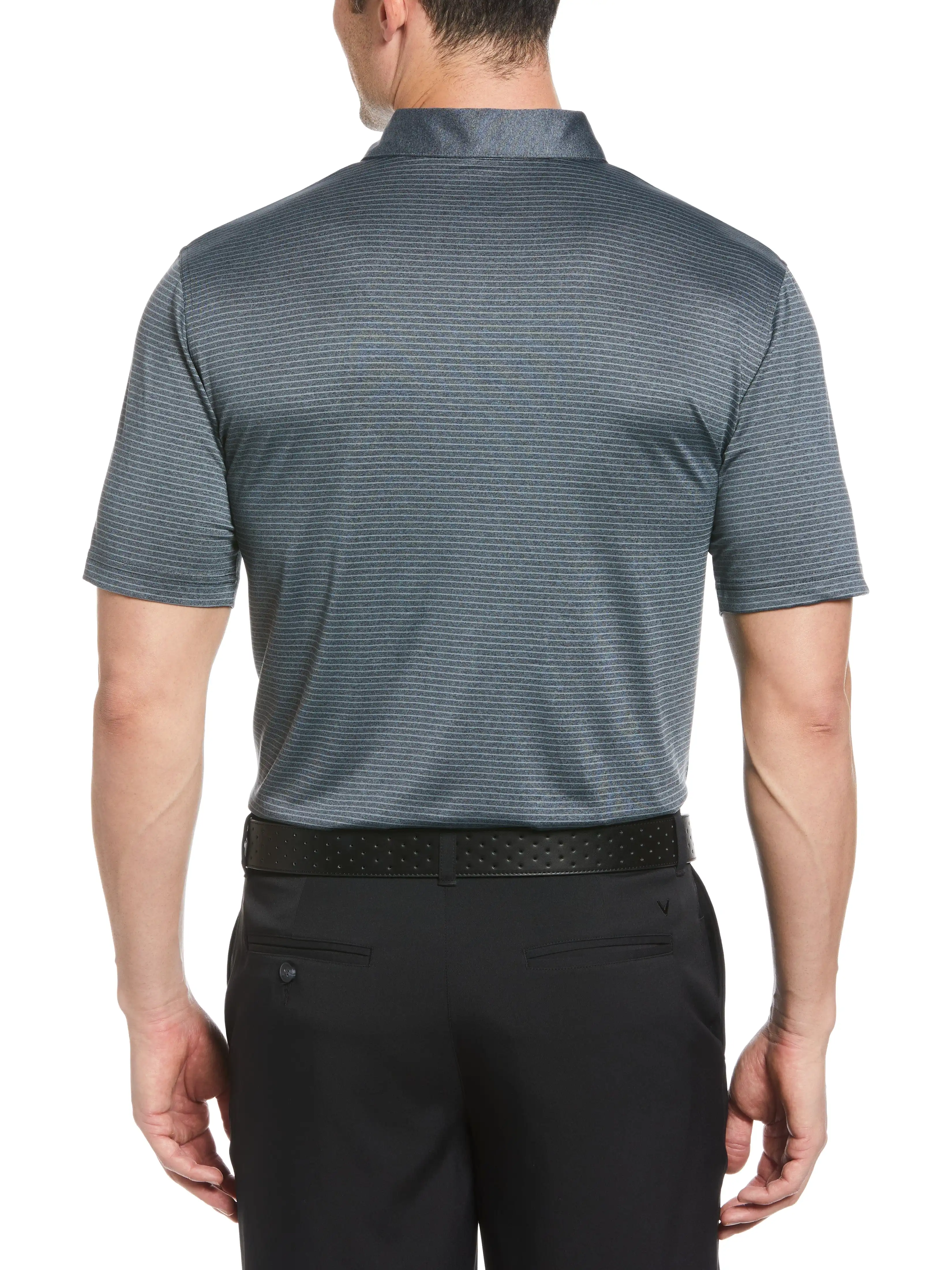 Big & Tall Heather Micro Stripe Golf Polo