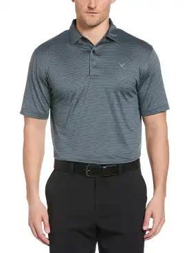 Big & Tall Heather Micro Stripe Golf Polo