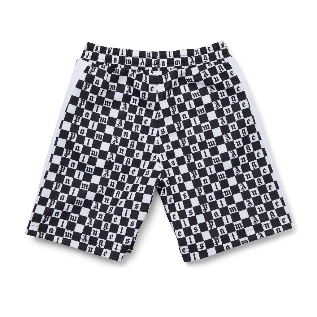 Black & White Checkerboard Print Shorts