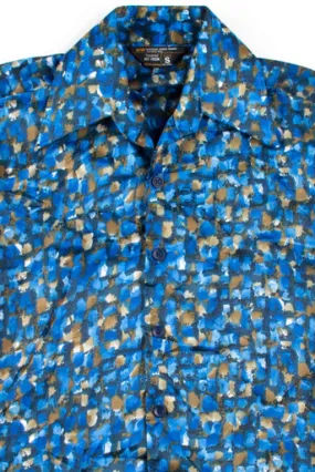 Blue Pattern Vintage Button Up Shirt