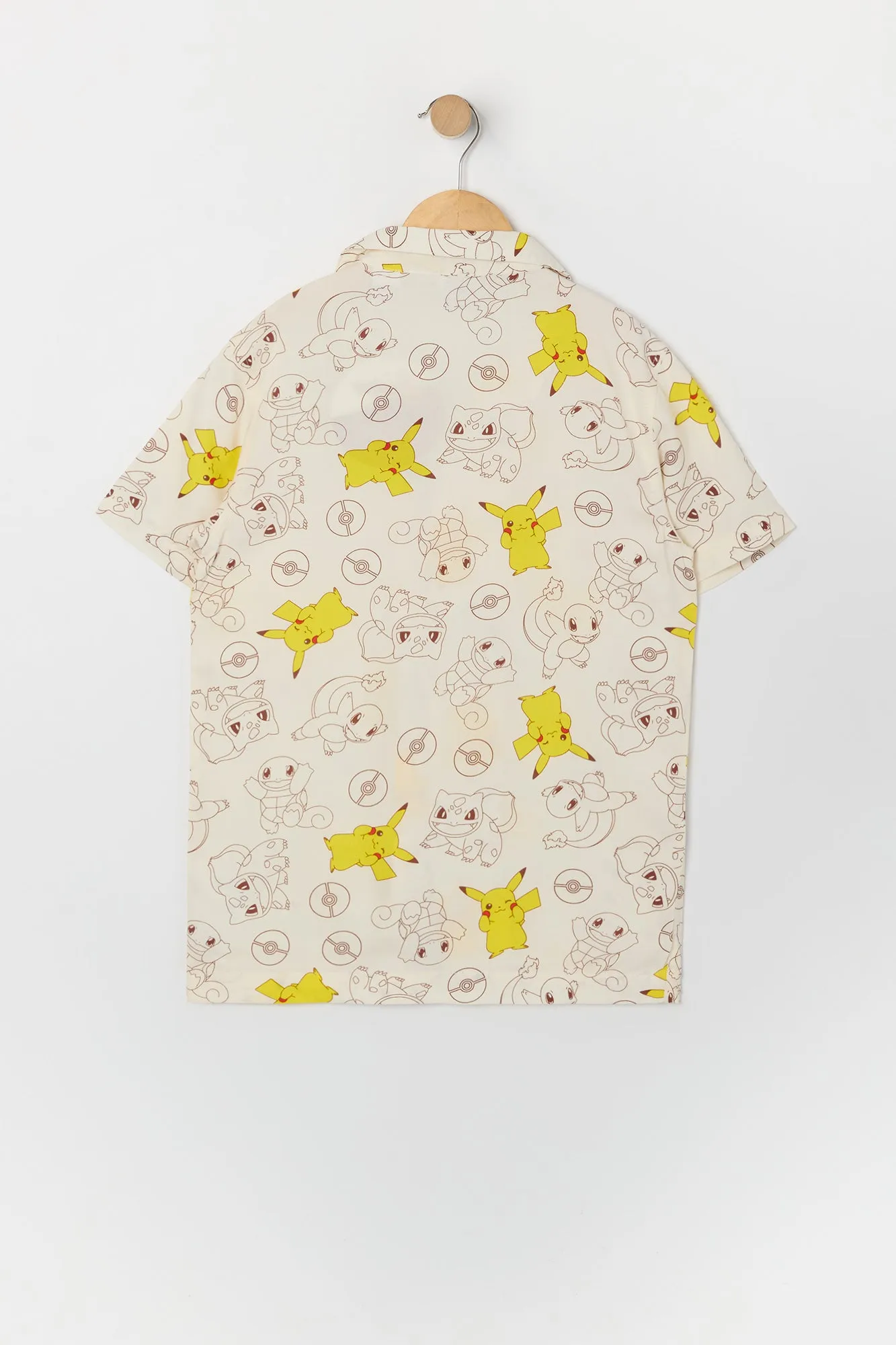 Boys Pokémon Print Button-Up Top