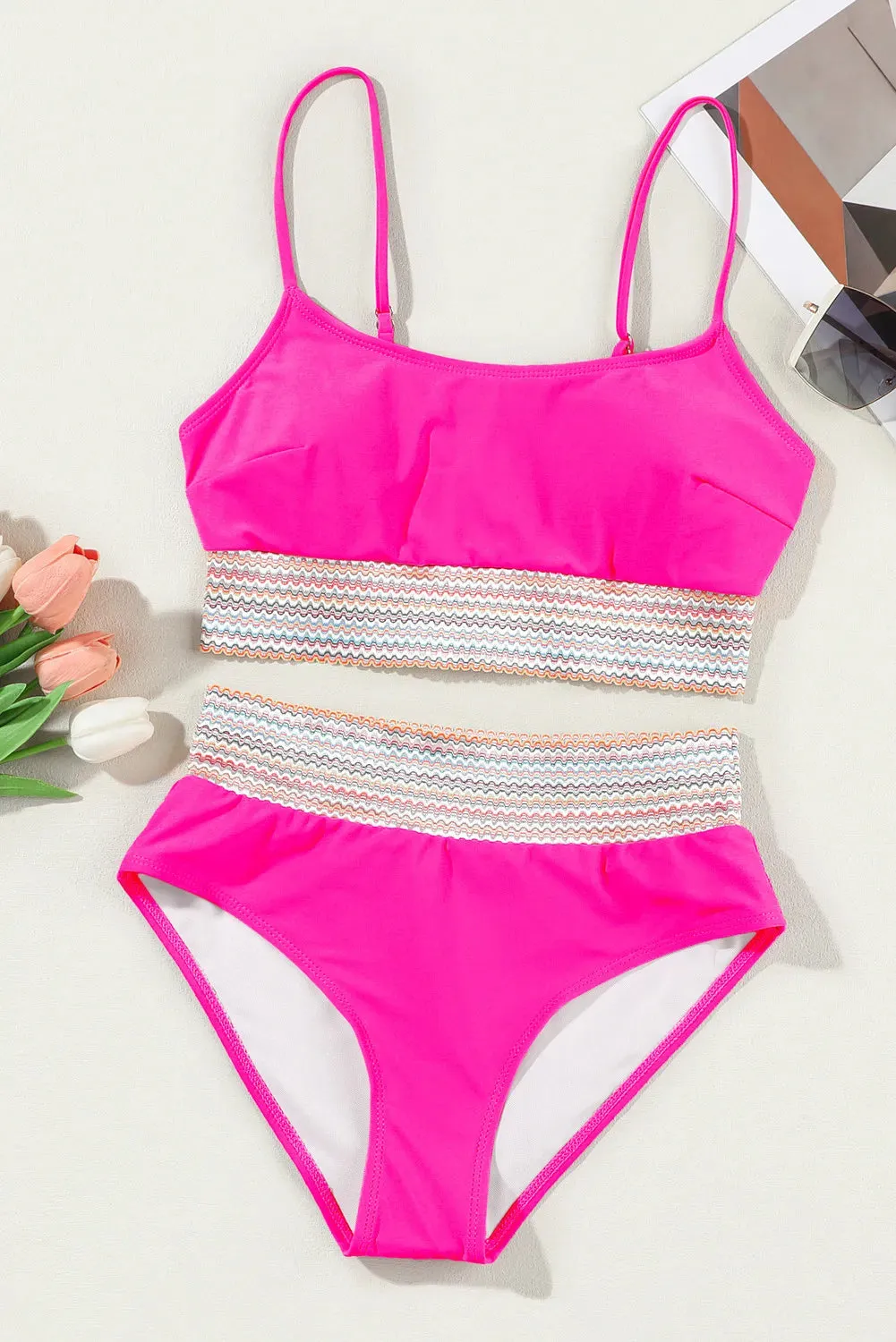 Catching Waves Two Piece Swimsuit - Will Ship 4/4.