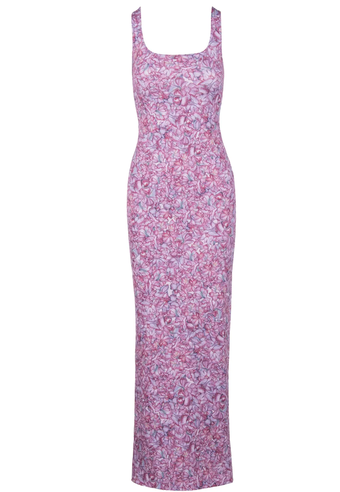 Caterina Long Stretch Knit Dress in Blooming Orchid