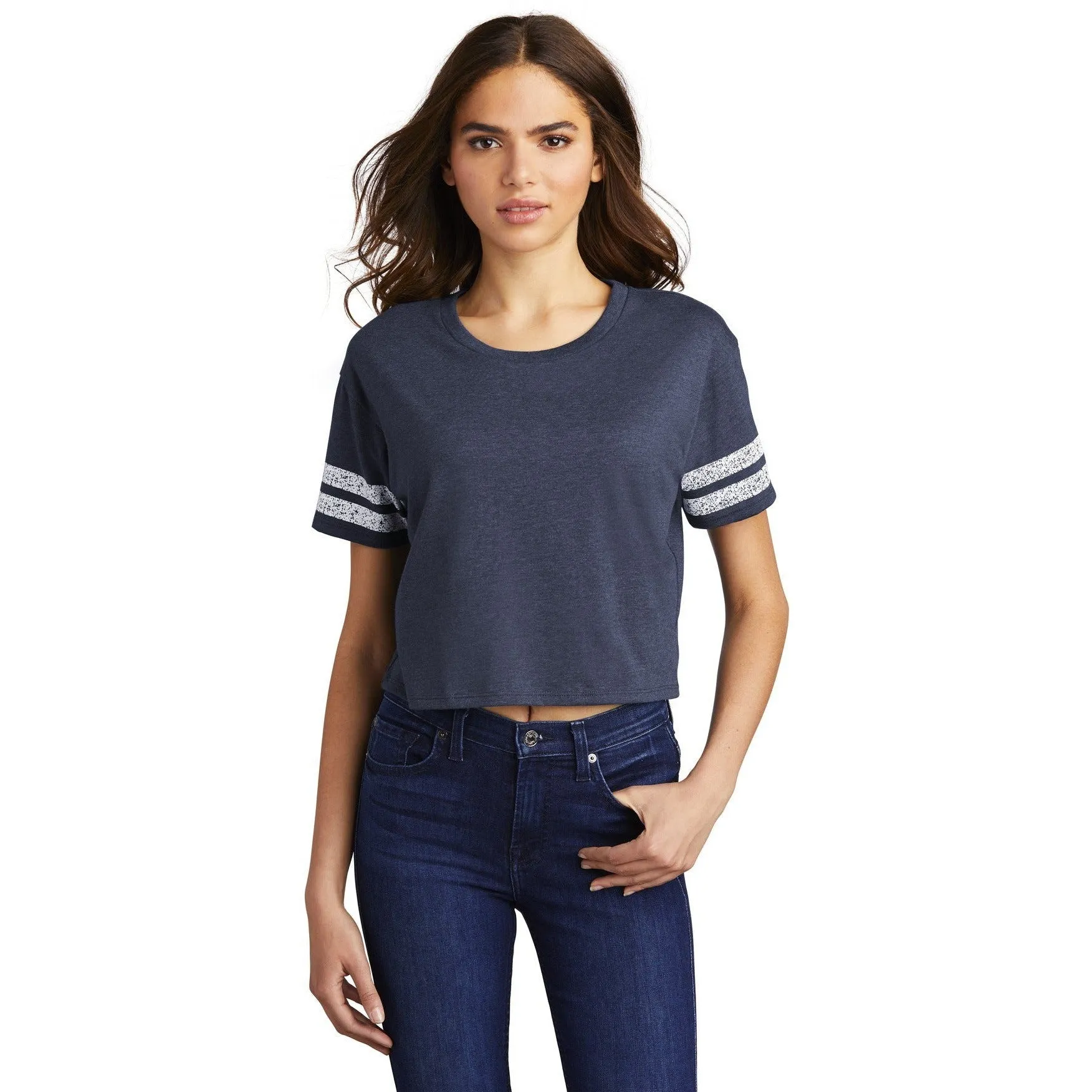 CLOSEOUT - District Women's Scorecard Crop Tee