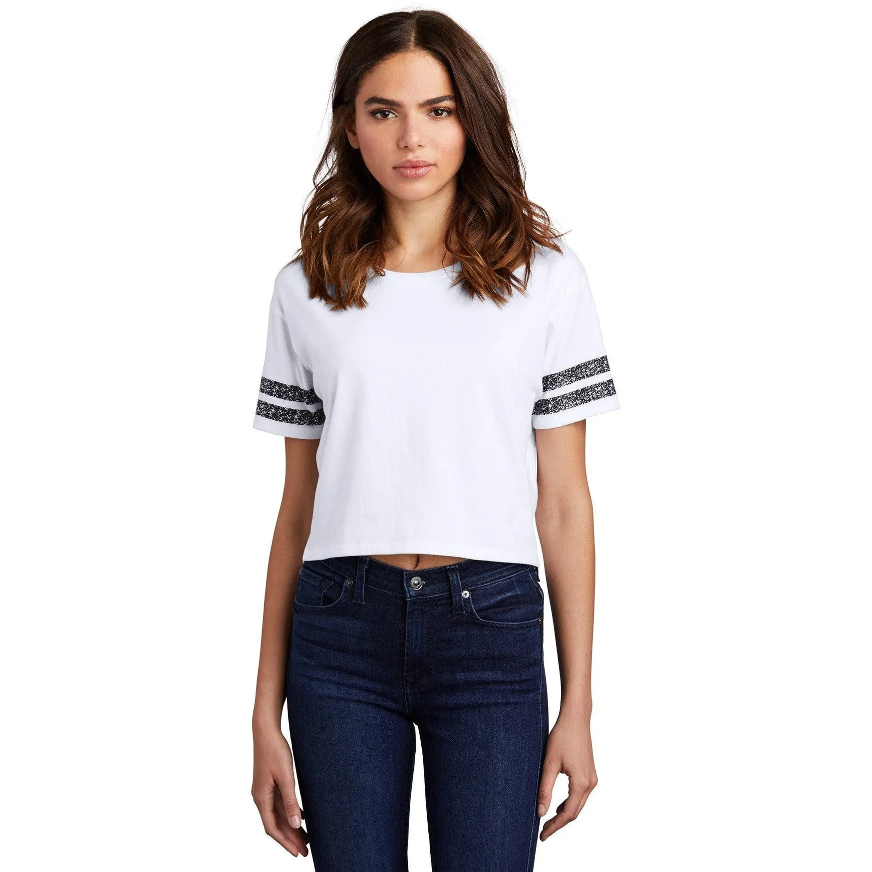 CLOSEOUT - District Women's Scorecard Crop Tee