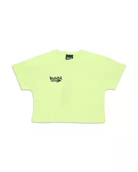 Crop Tee Donna Disclaimer Giallo