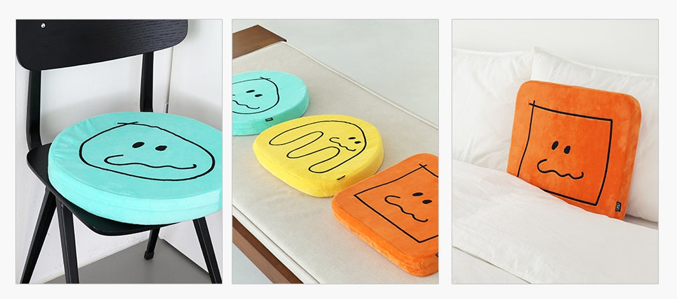 Cute Characters Shaped Sofa Cushions Pillow Soft Back Chair Foams Floor Sofa Yellow Orange Mint Gifts Home Decor Reading Support