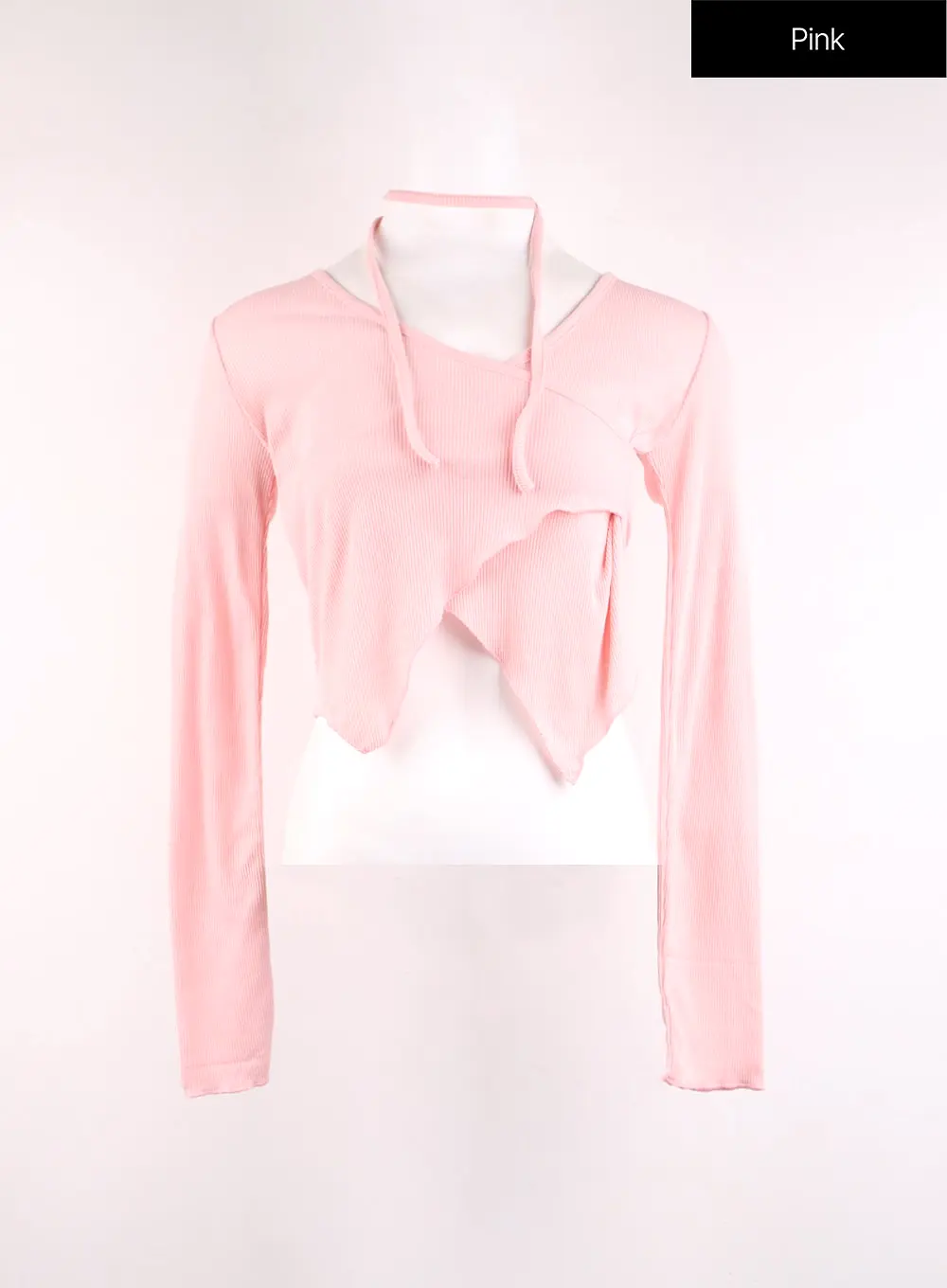 Drawstring Wrap Crop Long Sleeve OJ429