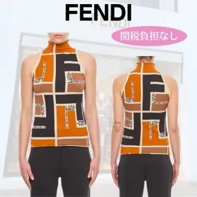 FENDI  |Casual Style Sleeveless Halter Neck Party Style High-Neck