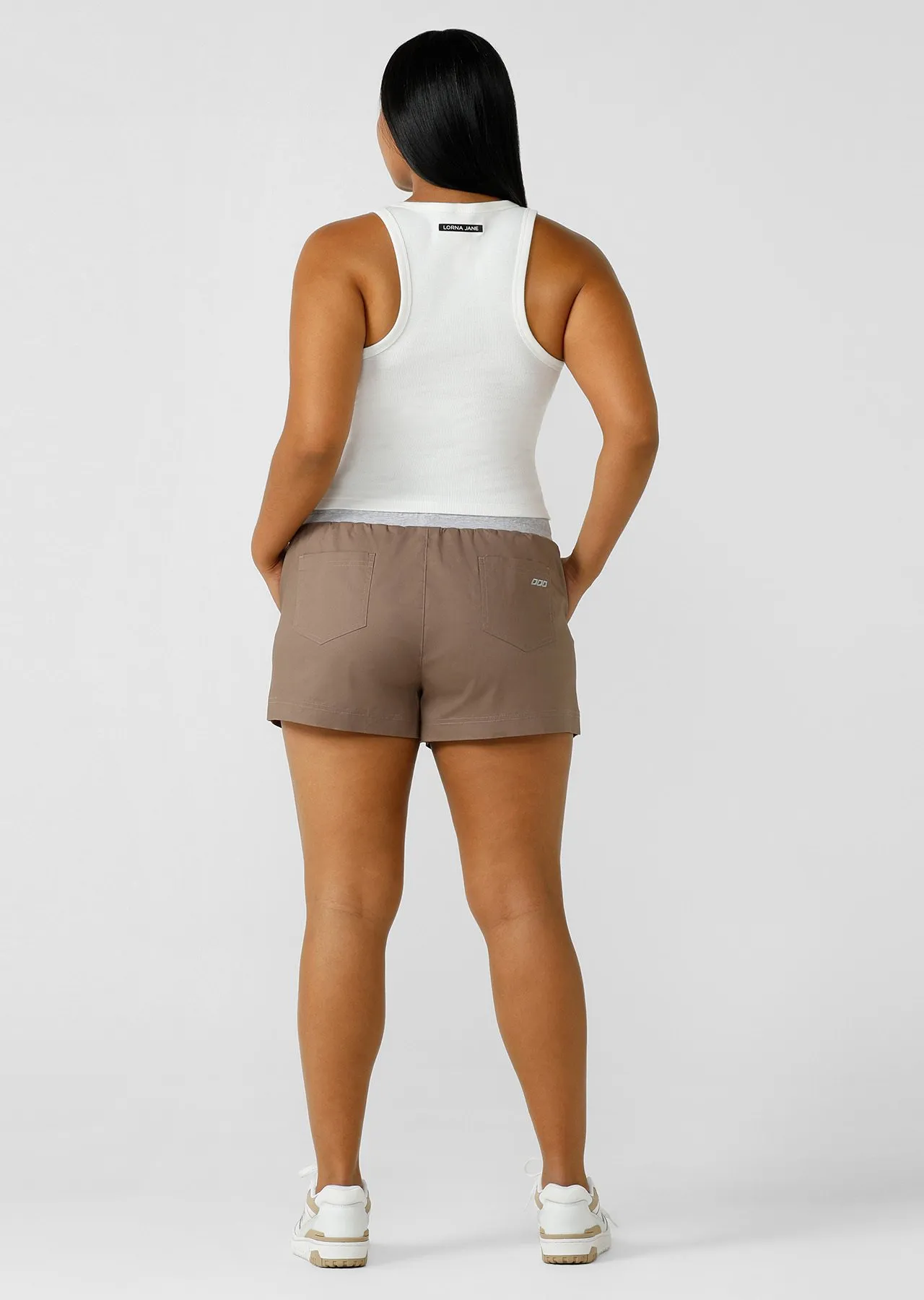 Flashdance Cheeky Short | Brown | Shorts | Lorna Jane Australia