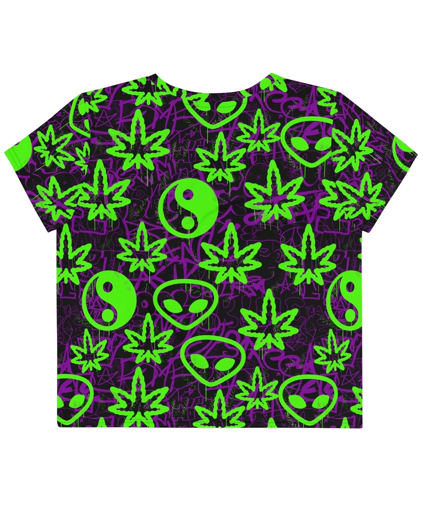 Ganja Graffiti Crop Tee