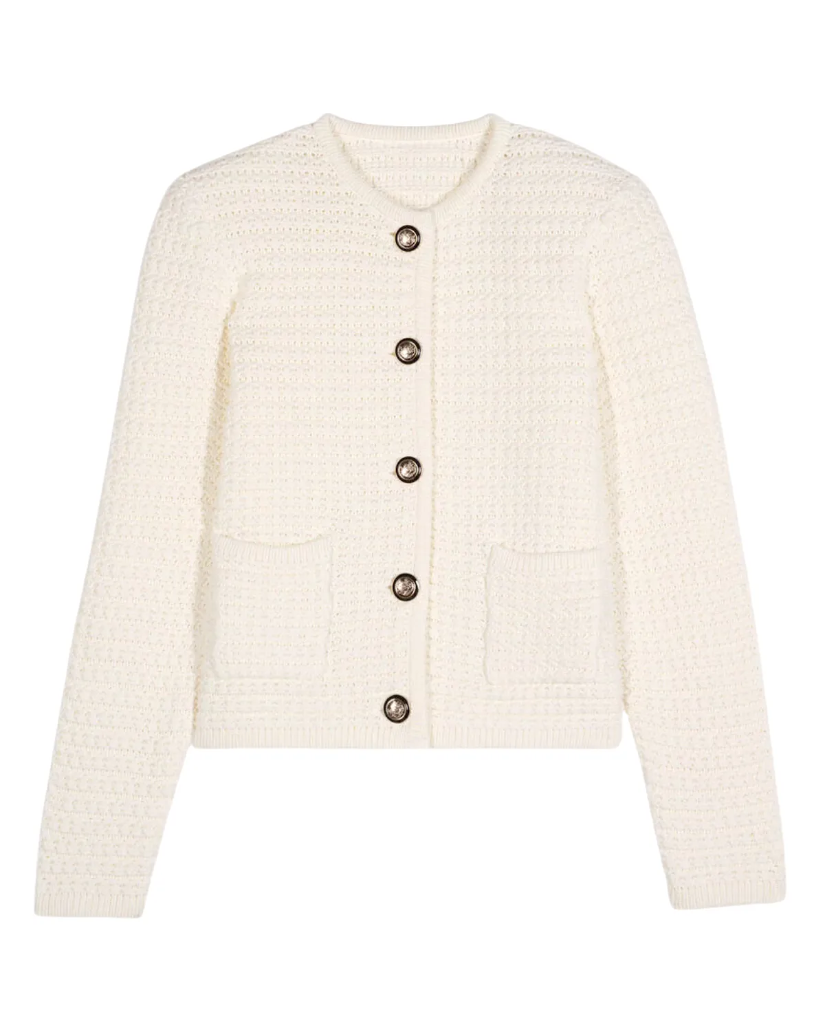 Gaspard Button Front Cardigan (Ecru)