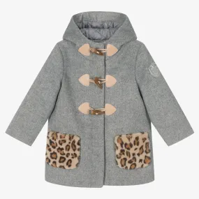 Girls Grey Duffle Coat