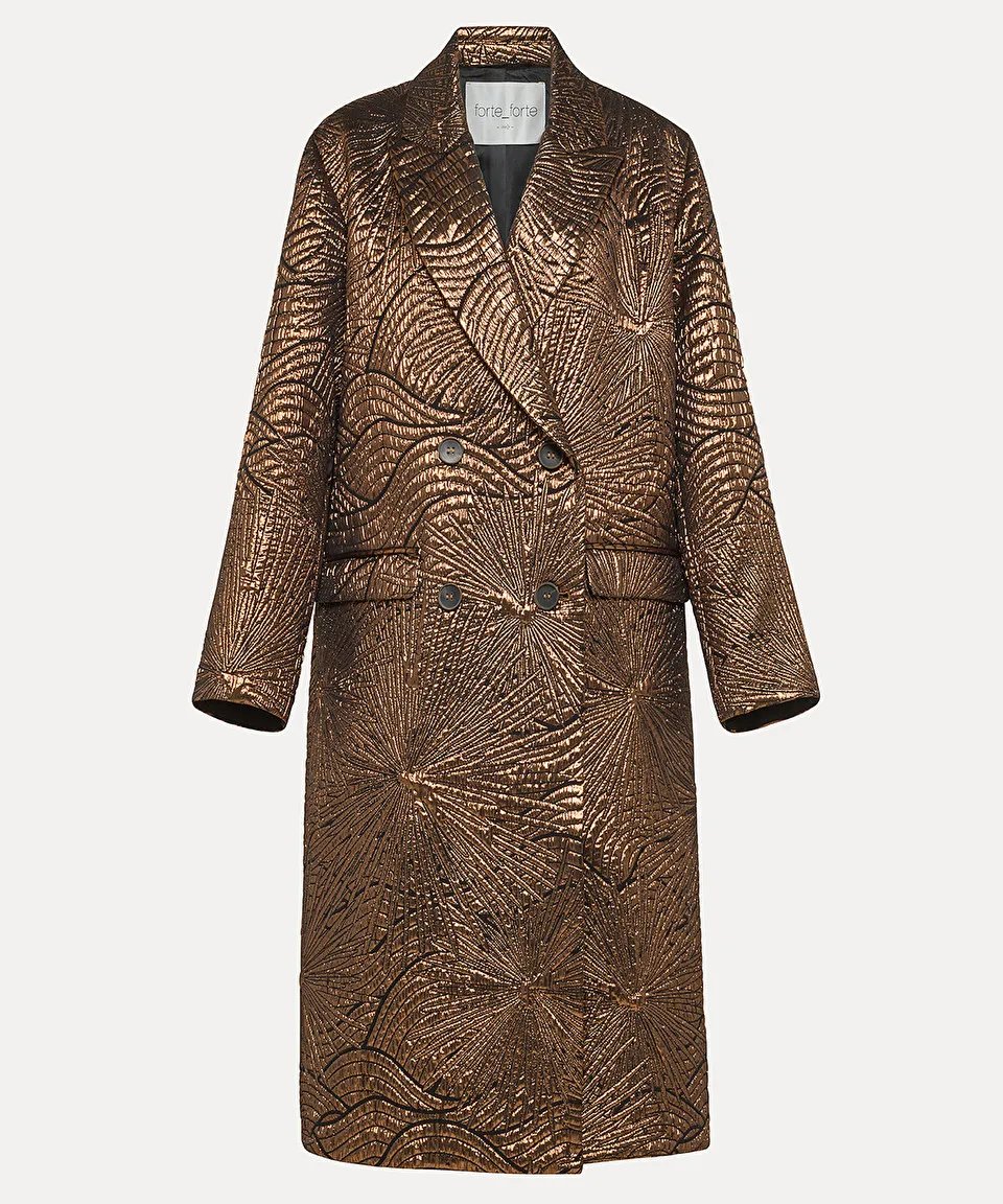 “golden sunrise” jacquard coat