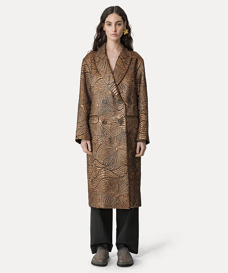 “golden sunrise” jacquard coat