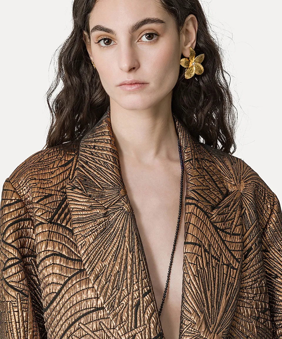 “golden sunrise” jacquard coat