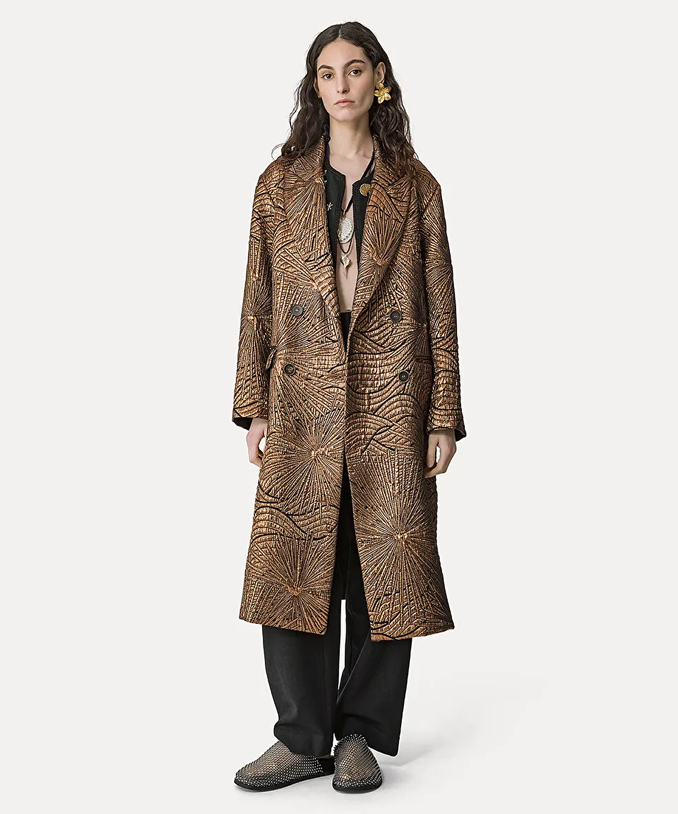 “golden sunrise” jacquard coat