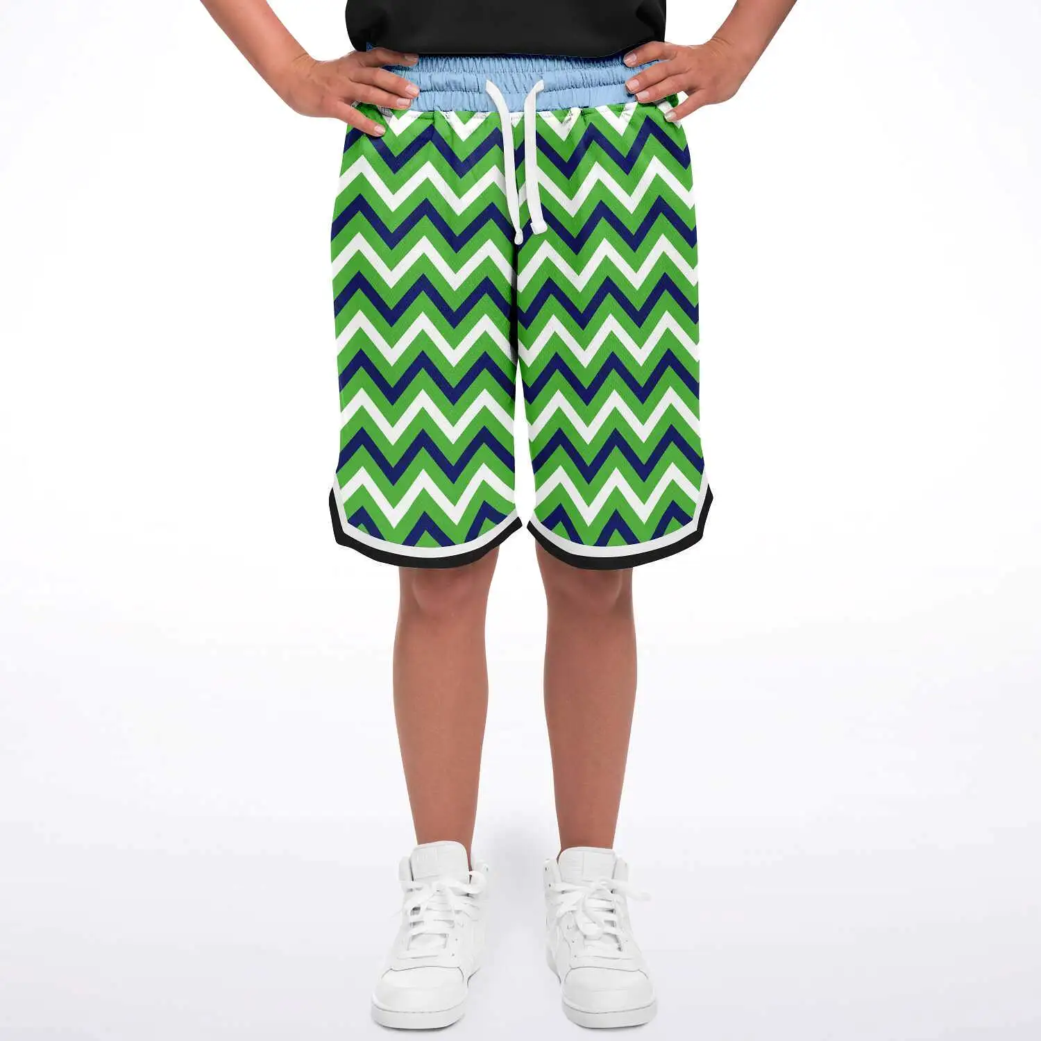 Green Par 4 Unisex Basketball Shorts