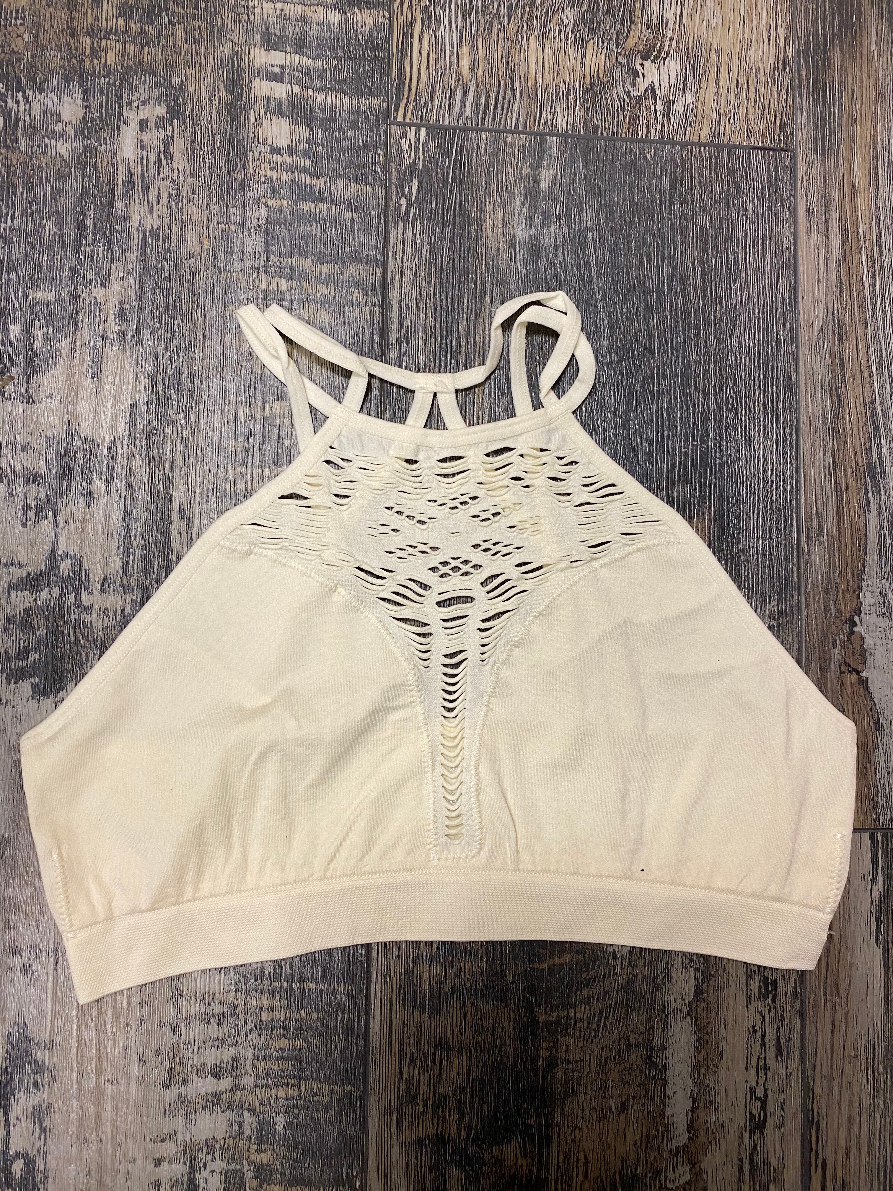 High Neck Bralette- Cream