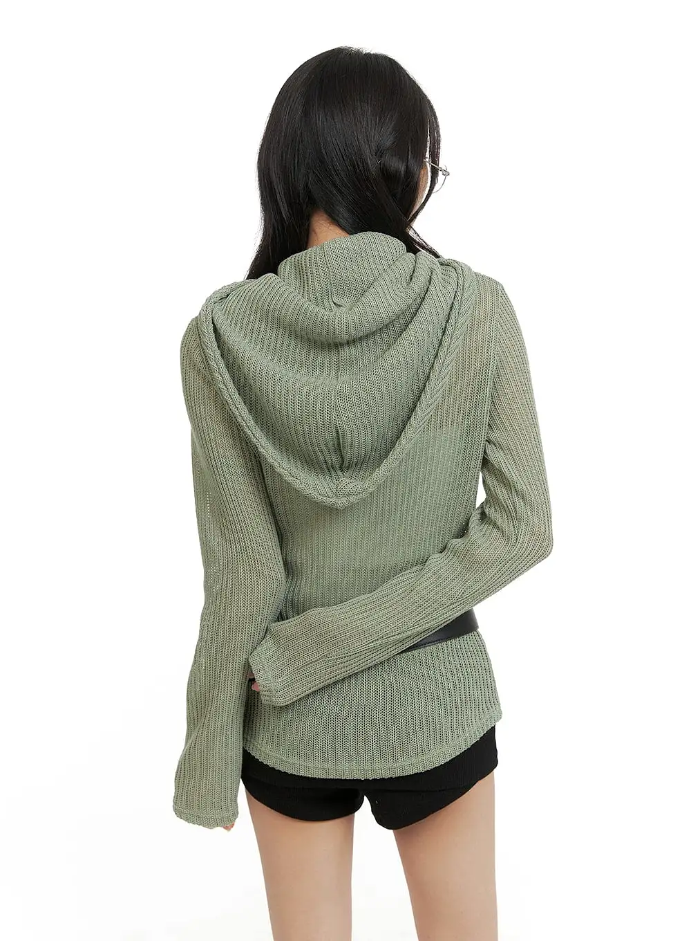 High Neck Hooded Pullover CM426