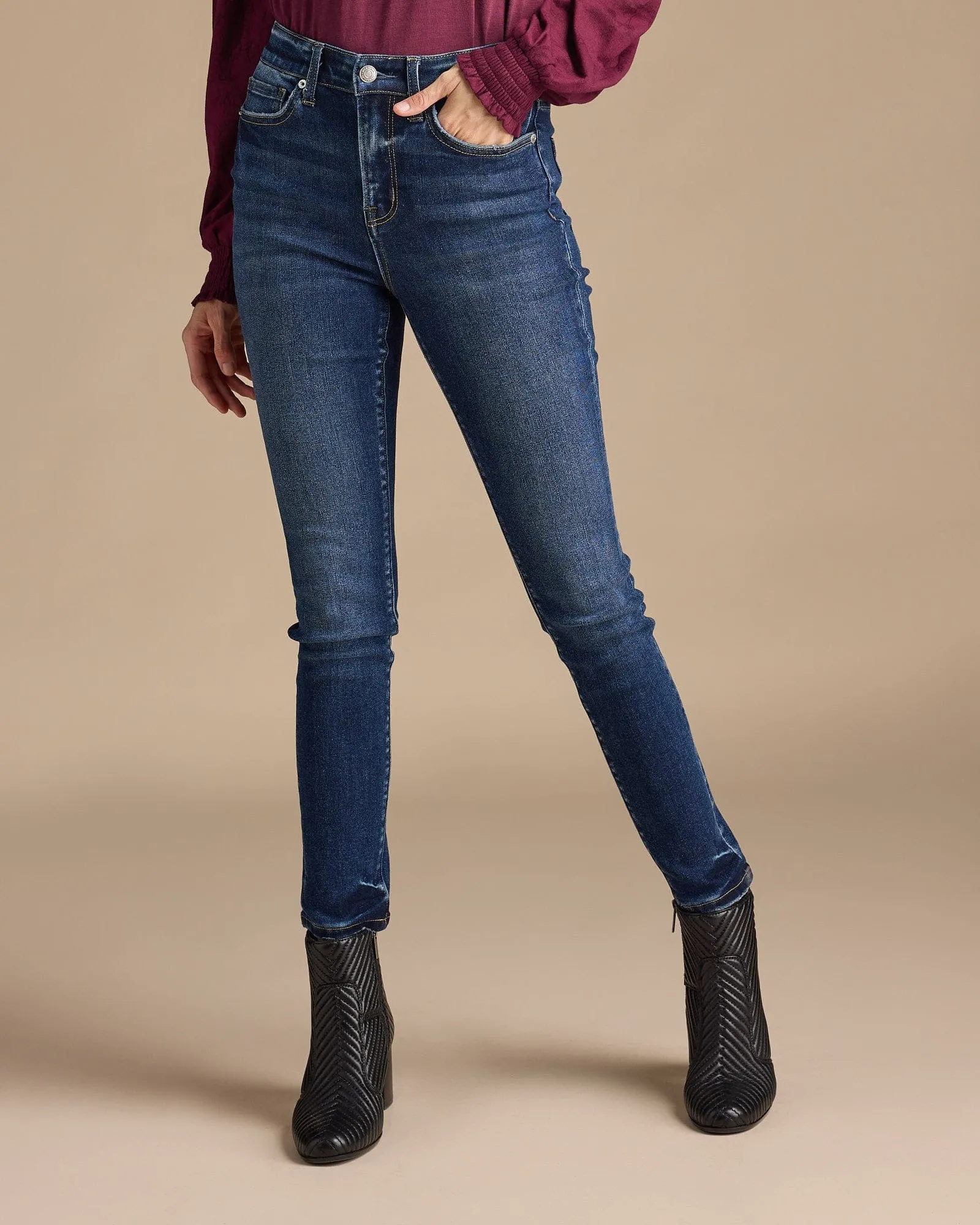 High Rise Ankle Skinny