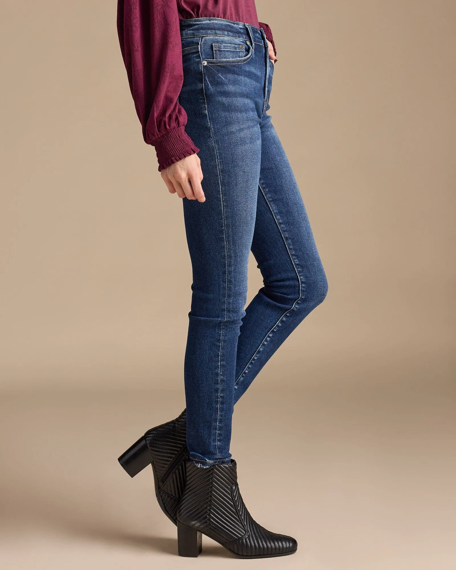 High Rise Ankle Skinny