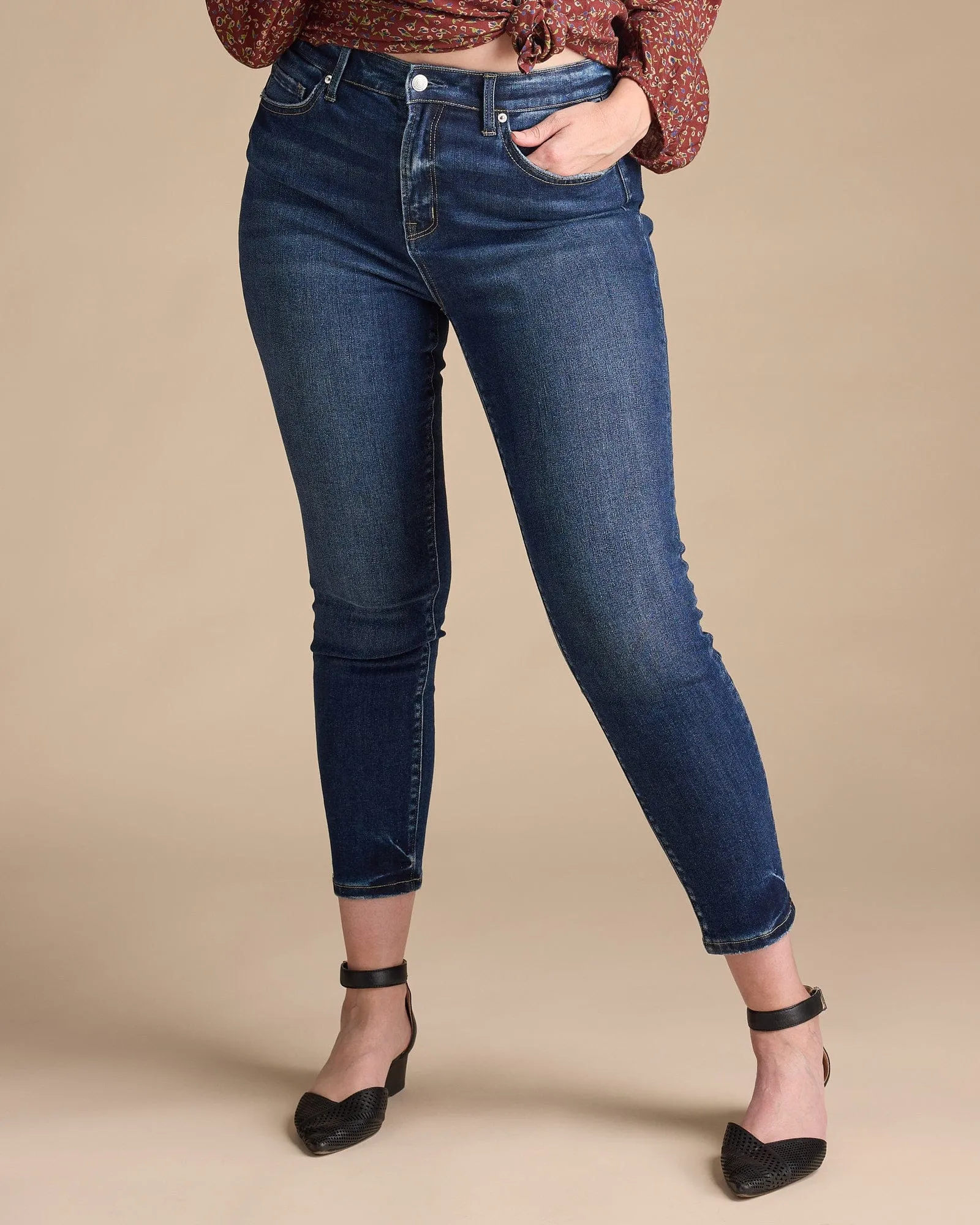 High Rise Ankle Skinny