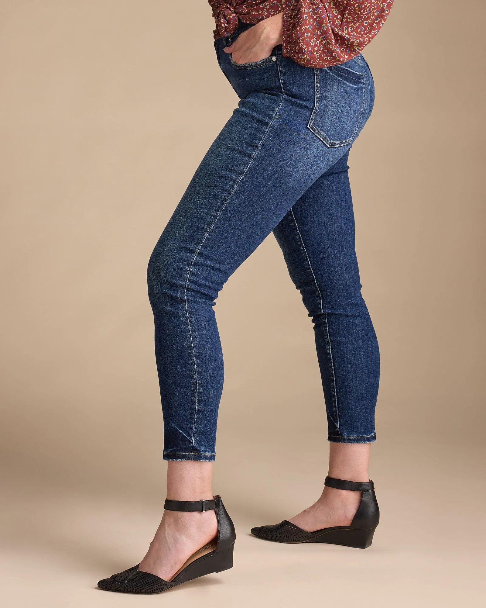 High Rise Ankle Skinny