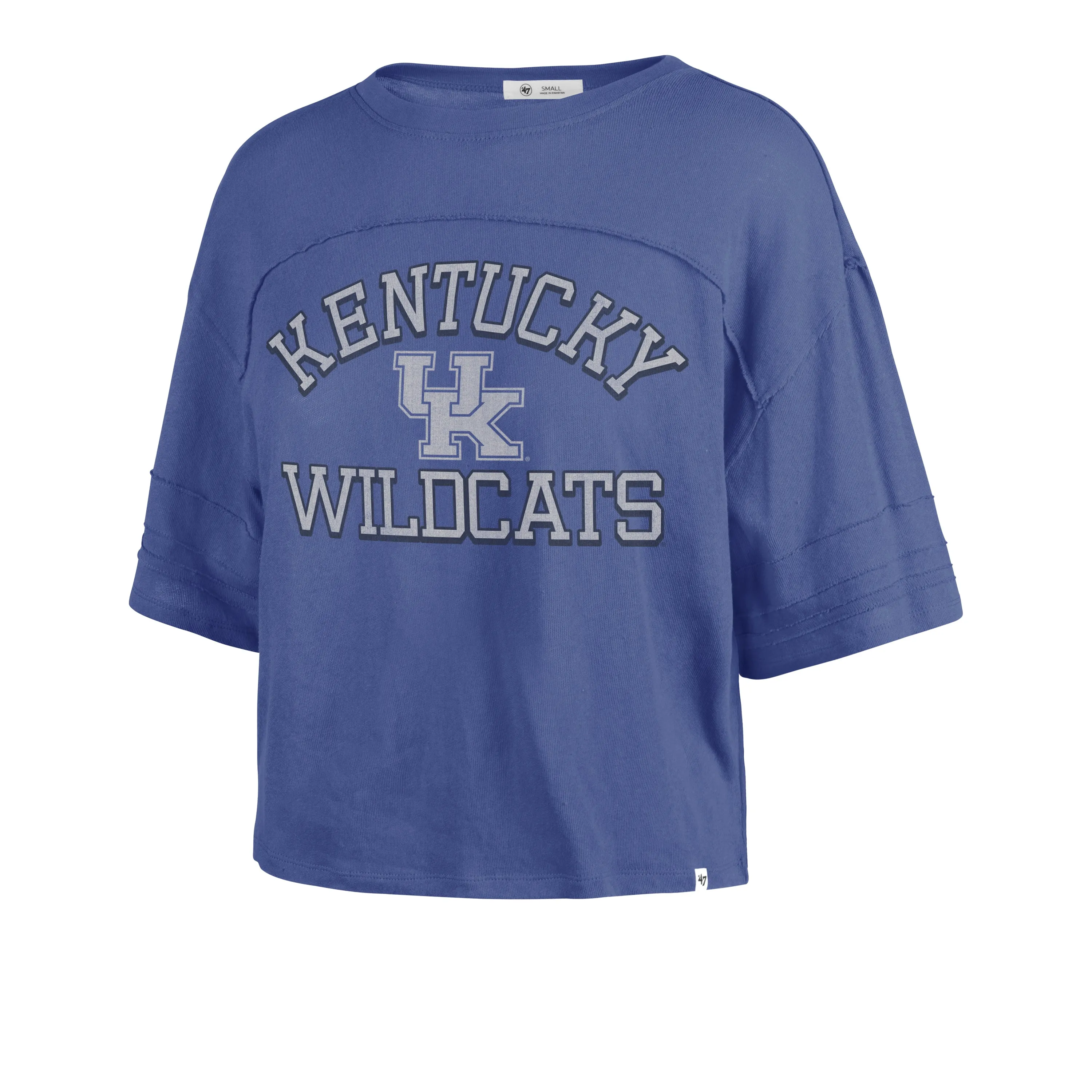 KENTUCKY WILDCATS HALF MOON '47 STEVIE CROP TEE WOMENS