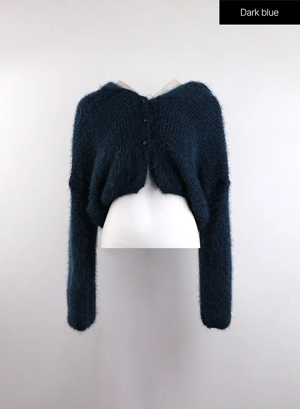 Knit Fuzzy Button-Up Cardigan OJ419