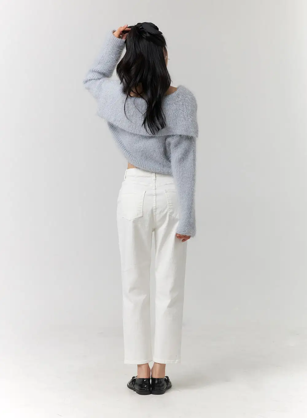 Knit Fuzzy Button-Up Cardigan OJ419