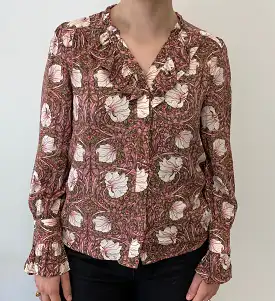 Lois Laurel Long Sleeve Button Front Blouse - 2141