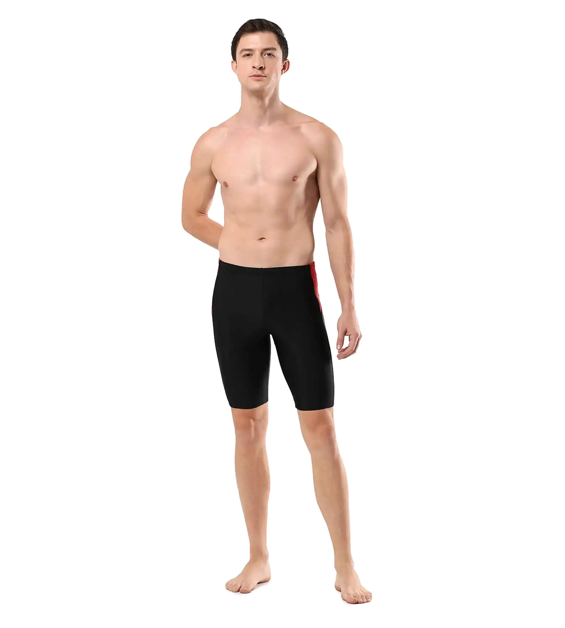 Men's Endurance Dive Jammer - Black & Fed Red