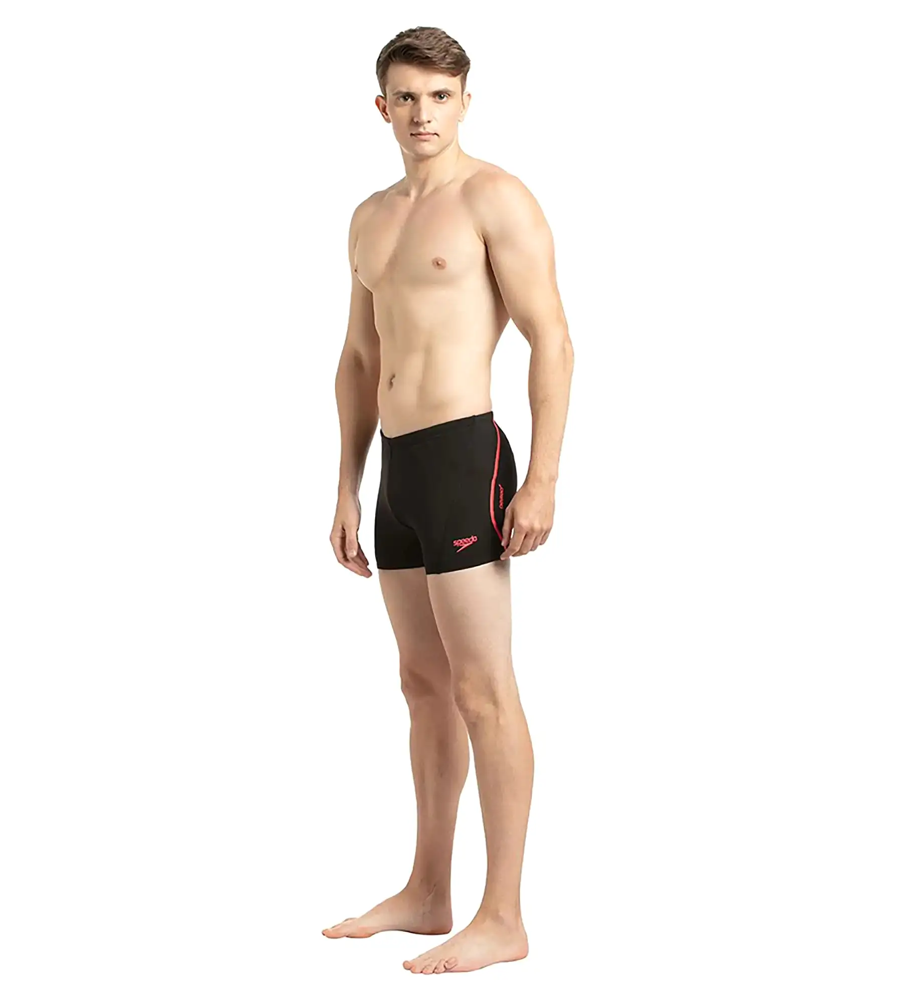 Men's Endurance+  Essential Splice Aquashort - Black & Phoenix Red