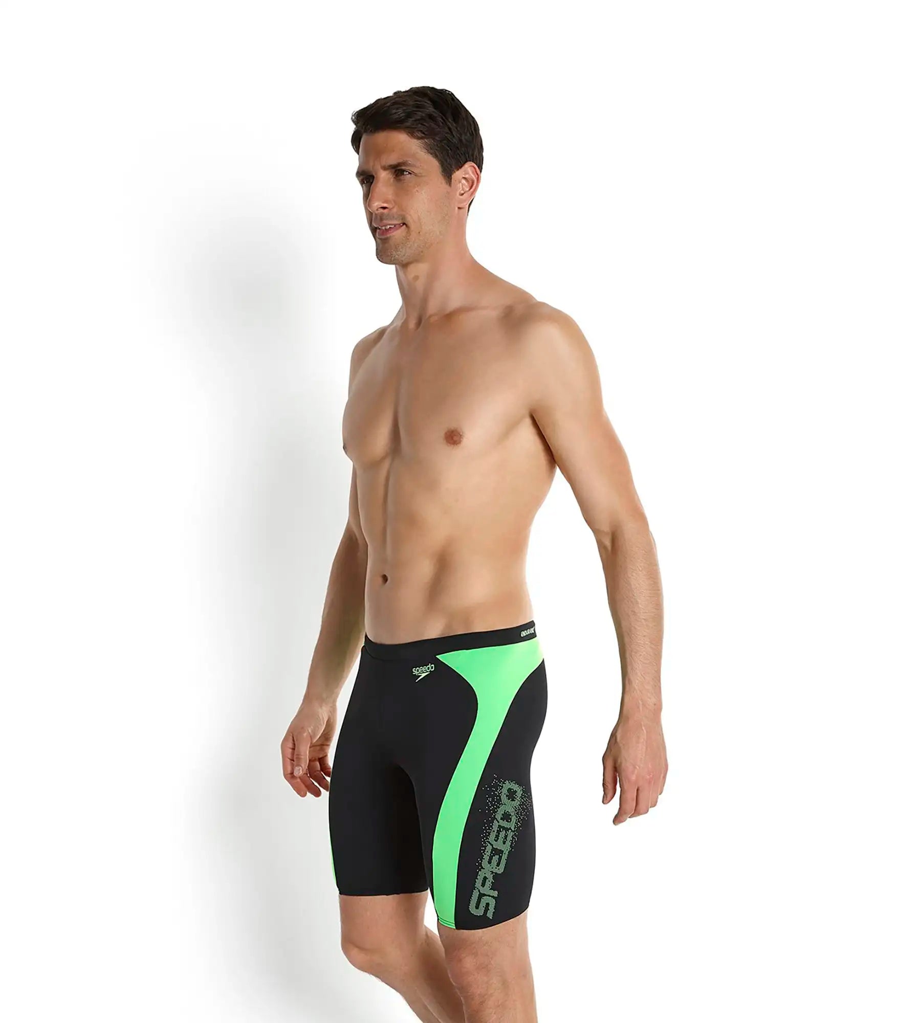 Men's Endurance Logo Graphic Splice Jammer - Black & Fluo Green