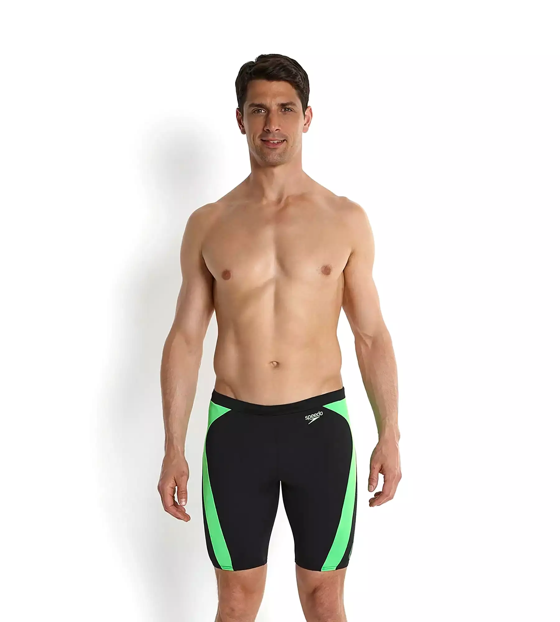 Men's Endurance Logo Graphic Splice Jammer - Black & Fluo Green