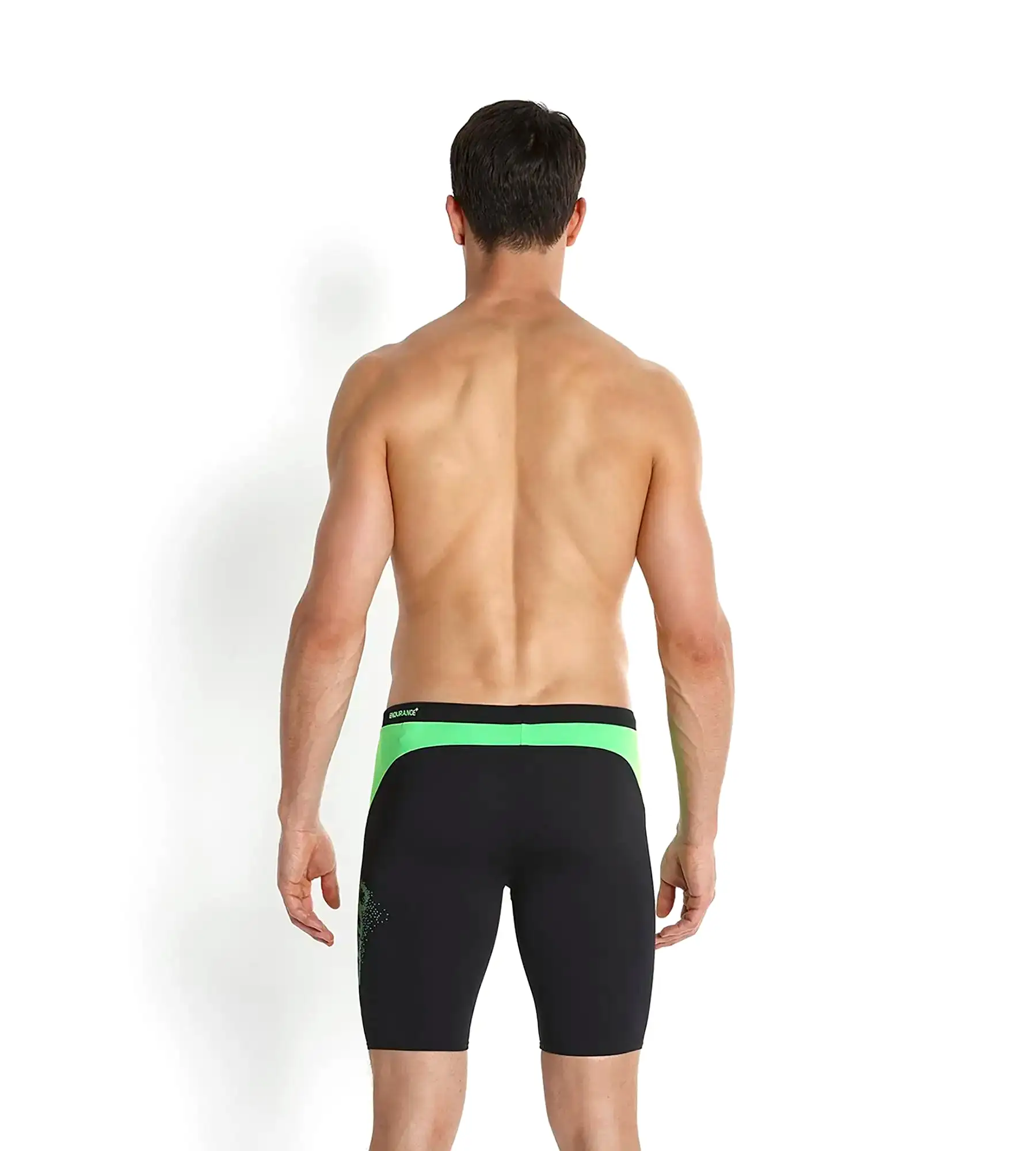 Men's Endurance Logo Graphic Splice Jammer - Black & Fluo Green