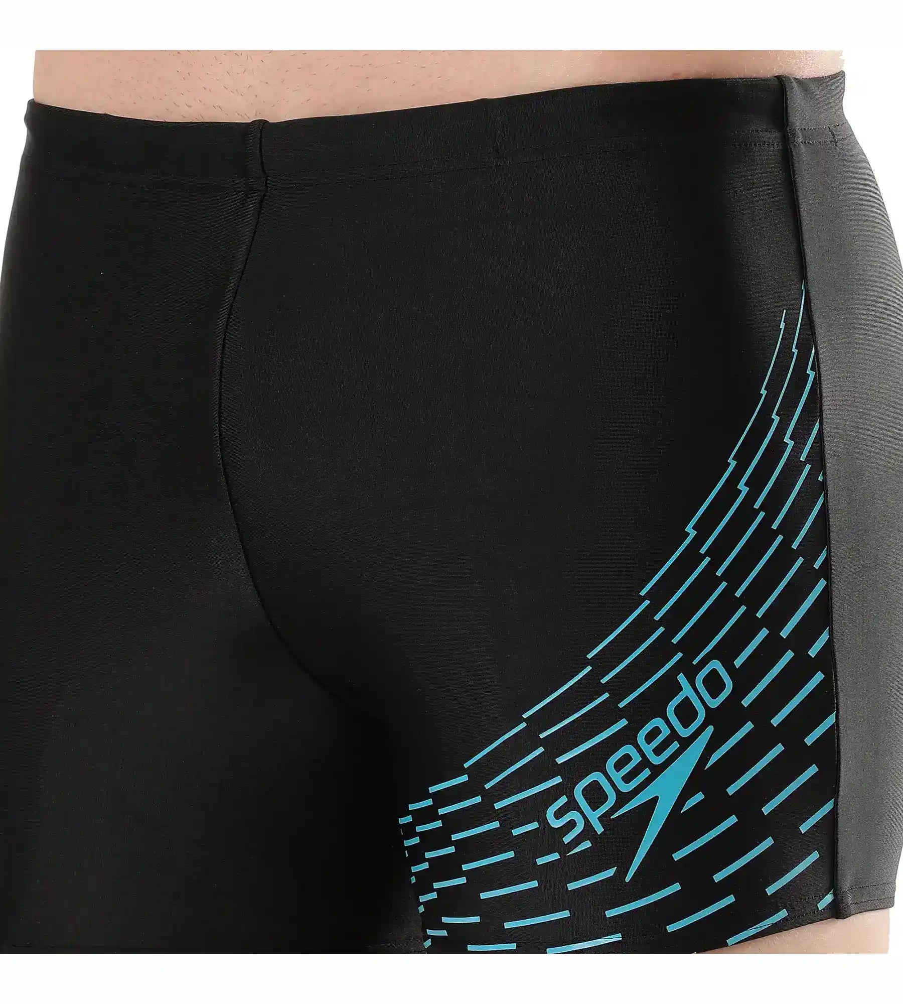 Men's Endurance Medley Logo Aquashort - Black  &  Aquarium