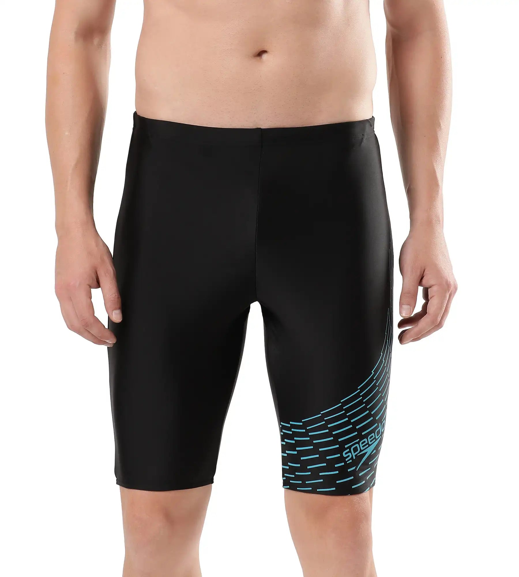 Men's Endurance Medley Logo Jammer - Black & Aquarium