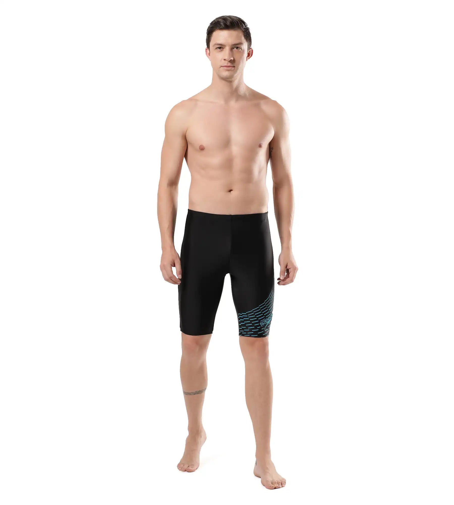 Men's Endurance Medley Logo Jammer - Black & Aquarium